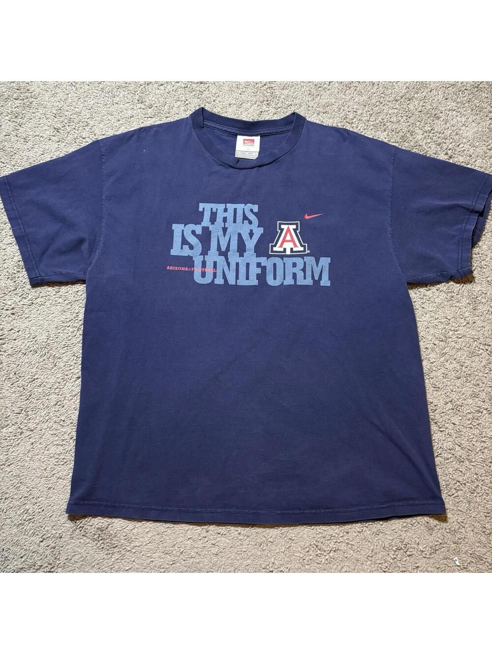 Vintage Nike Arizona Wildcats "This Is My Uniform" T-Shirt Navy Blue Men's XL